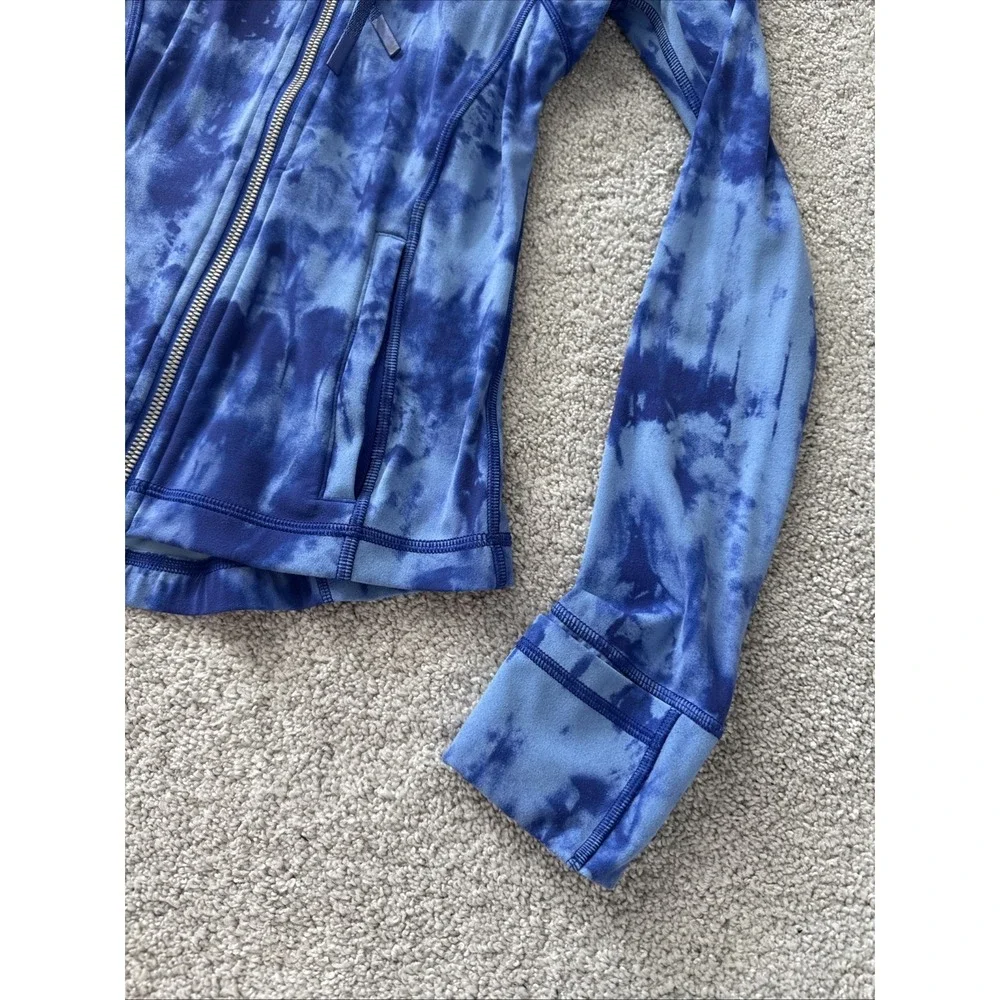 Lululemon Hooded Define Jacket Nulu Game Day Blue Multi Womens Size 2